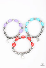 Load image into Gallery viewer, Lil Diva's (kids) heart charmed and butterfly charmed stretch bracelet ***4 for 1***