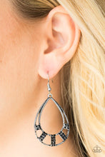 Load image into Gallery viewer, Trillion Dollar Teardrops- BLACK Earrings