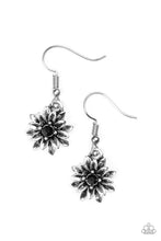 Load image into Gallery viewer, Diamond And Daisies- Black Earrings