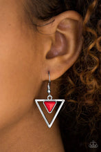 Load image into Gallery viewer, Triassic Princess - Red Earring