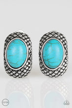 Load image into Gallery viewer, Bedrock Bombshell - BLUE CLIP-ON Earrings