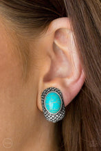 Load image into Gallery viewer, Bedrock Bombshell - BLUE CLIP-ON Earrings