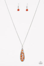 Load image into Gallery viewer, Teardrop Treasure - ORANGE Necklace