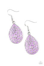 Load image into Gallery viewer, Flirty Flowergirl - Purple Earring