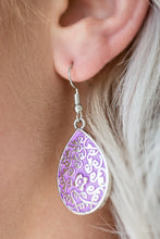 Load image into Gallery viewer, Flirty Flowergirl - Purple Earring