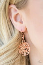 Load image into Gallery viewer, Tree Ring Circust - COPPER Earrings--