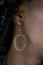 Load image into Gallery viewer, Go Down In Glitter- Brass Earring