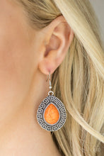 Load image into Gallery viewer, Tribal Tango -- Orange Earrings