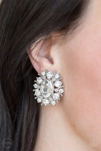 Load image into Gallery viewer, Serious Star Power- WHITE CLIP ON Earrings