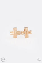 Load image into Gallery viewer, Couture Crossover - GOLD CLIP ON Earrings