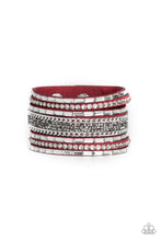 Load image into Gallery viewer, Rhinestone Rumble - Red Urban Bracelet
