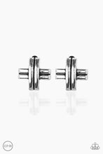 Load image into Gallery viewer, Couture Crossover - Silver CLIP ON Earrings