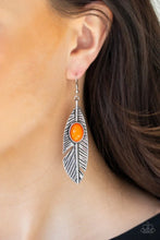 Load image into Gallery viewer, Quill Thrill-ORANGE EARRINGS