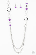 Load image into Gallery viewer, Modern Motley- Purple Necklace