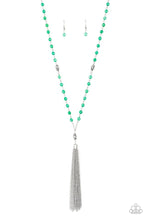 Load image into Gallery viewer, Tassel Takeover -GREEN Necklace