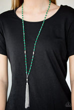 Load image into Gallery viewer, Tassel Takeover -GREEN Necklace