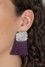 Load image into Gallery viewer, Plume Bloom--Purple Earring