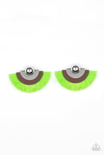 Load image into Gallery viewer, Fan The Fanboyance-Green Earrings