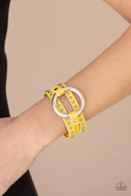 Load image into Gallery viewer, Studded Statement - YELLOW Bracelet