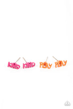 Load image into Gallery viewer, Lil Diva's (kids) WORDS OF INSPIRATION shaped post earring ***4 for $1***