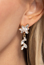 Load image into Gallery viewer, Goddess Grove - white/gold post earring