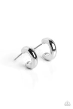 Load image into Gallery viewer, Catwalk Curls- silver hoop earrings