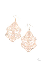 Load image into Gallery viewer, Festival Foliage D - Rose Gold earrings