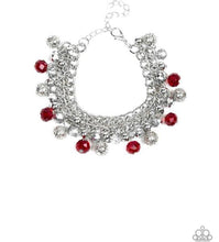 Load image into Gallery viewer, Party Spree - Red Necklace/ The Pary Planner Red Bracelet SET SOLD TOGETHER