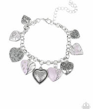 Load image into Gallery viewer, Grow Love -Purple Necklace & Garden Hearts Purple Bracelet SET SOLD TOGETHER