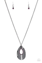 Load image into Gallery viewer, Stope Tear Drop And Roll - PURPLE Necklace