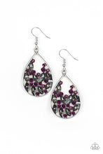 Load image into Gallery viewer, CASH OR CRYSTAL--PURPLE EARRINGS