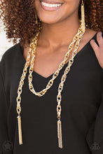 Load image into Gallery viewer, Scarfed for Attention- Gold necklace