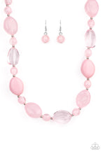 Load image into Gallery viewer, Stacycatin Shimmer/I Need A Staycation - PINK necklace/Bracelet SET