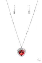 Load image into Gallery viewer, Sweethearts Stroll Necklace/Cluelessly Crushing Bracelet Red SET