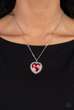 Load image into Gallery viewer, Sweethearts Stroll Necklace/Cluelessly Crushing Bracelet Red SET