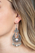Load image into Gallery viewer, Fiesta Flair--White Earring