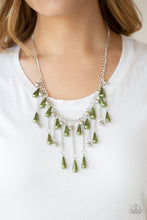 Load image into Gallery viewer, Fleur de Fringe - GREEN Necklace