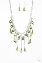Load image into Gallery viewer, Fleur de Fringe - GREEN Necklace