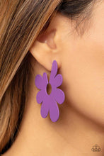 Load image into Gallery viewer, Flower Power- Purple Earring