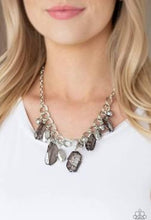 Load image into Gallery viewer, Chrome Drama- black necklace