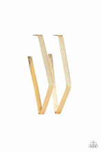 Load image into Gallery viewer, Way over the Edge-Gold Earrings