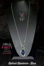 Load image into Gallery viewer, OPTICAL OPULENCE- BLUE NECKLACE