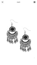 Load image into Gallery viewer, Mantra to Mantra-Black EARRINGS
