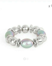 Load image into Gallery viewer, BigLeague Luster - Silver Bracelet and Welcome to the big league silver necklace -SOLD AS SET