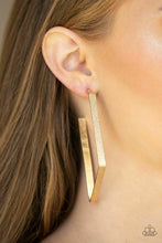Load image into Gallery viewer, Way over the Edge-Gold Earrings