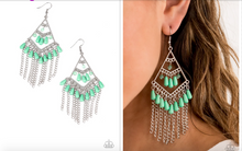Load image into Gallery viewer, TRENDING TRANSCENDENCE - GREEN EARRINGS