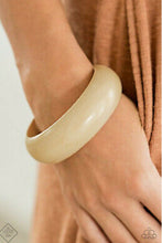 Load image into Gallery viewer, Fashion Fix SET --Macrame Majesty - White Necklace, Twine and Dine hoop earrings, Whimsical Woody Bracelet- SET