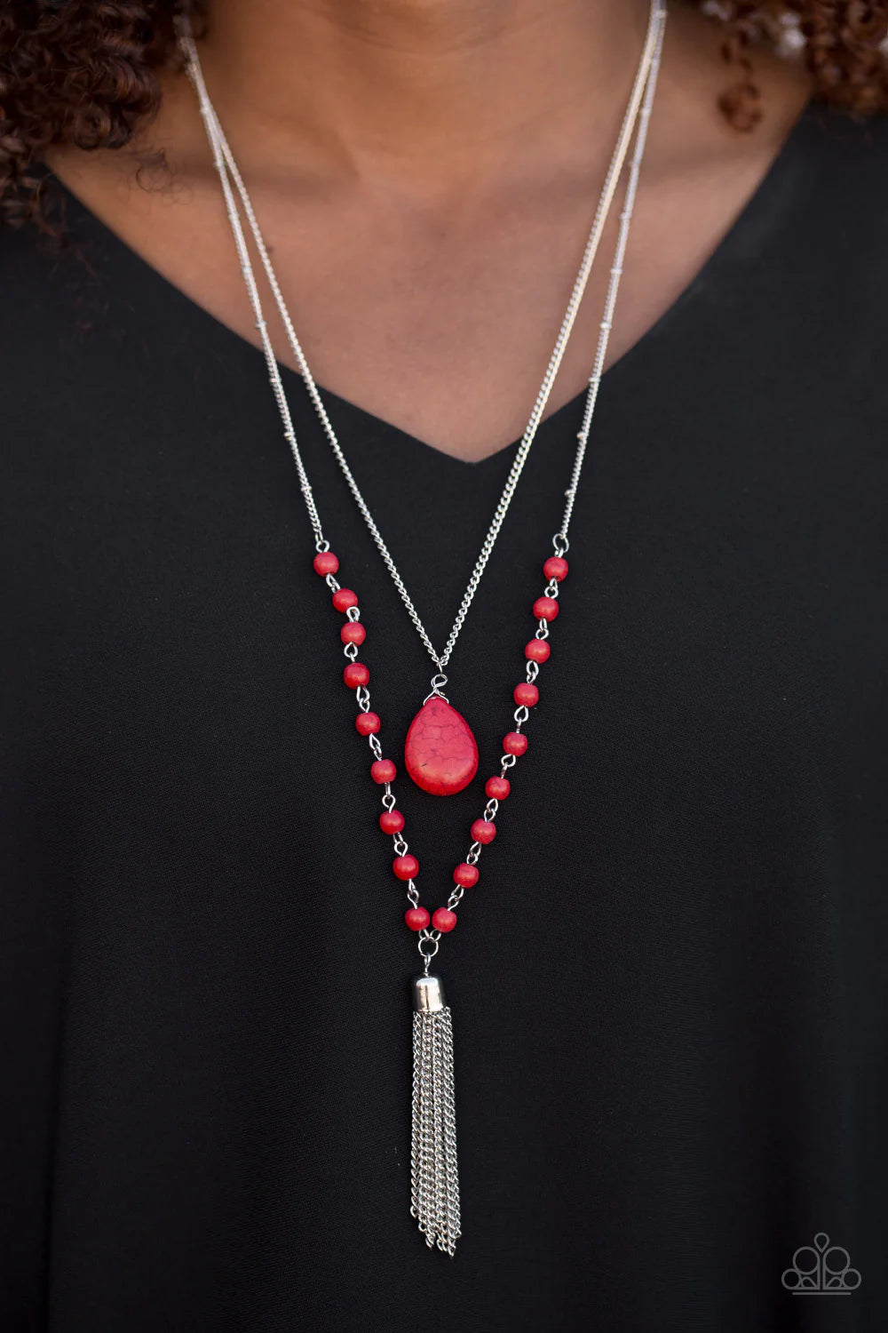 Flintstone Flirt - Red Necklace
