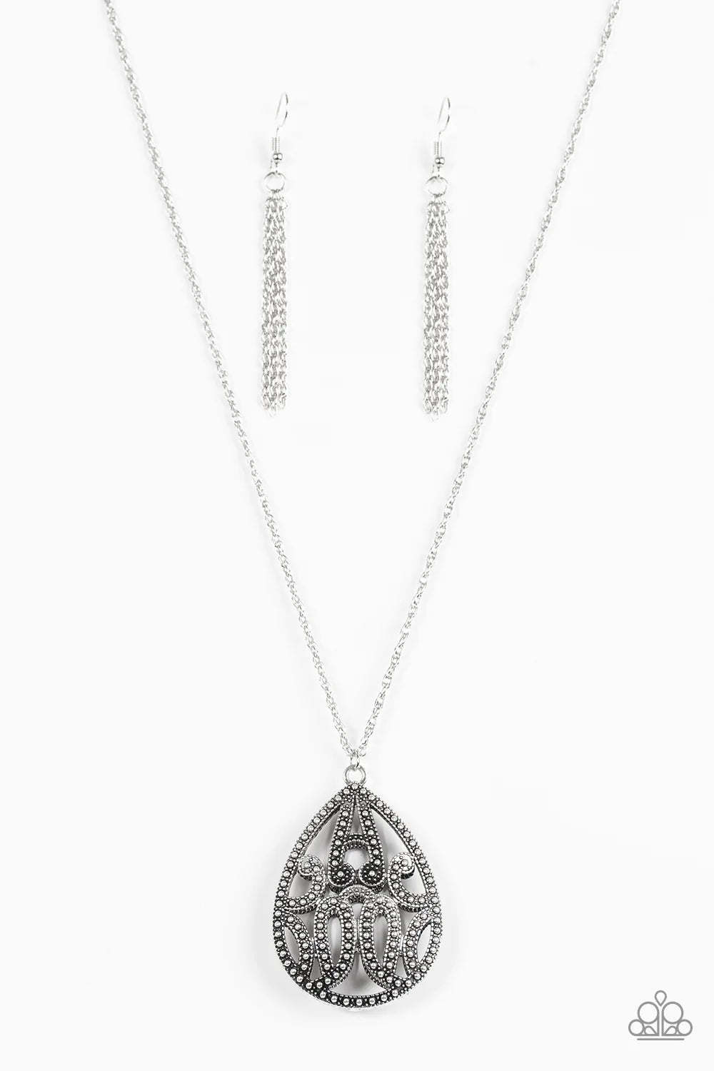 Teardrop Dead Gorgeous -  Silver Necklace