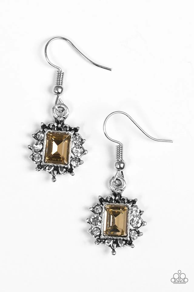 Can't Stop The Reigh - Brown  Earrings